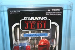 STAR WARS 2012 AFA GRADED MINT ON CARD TVC EMPERORS ROYAL GUARD FIGURE WEAPON