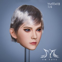 YMTOYS 1/6 YMT041 Ling Cool Girl Head Carved Model Toys