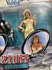 1998 WWF WWE Wrestling Goldust & Marlena 2 Tuff Series 1 SIGNED READ!! Jakks