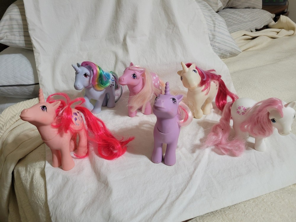 6 Vntg 1990s? My Little Ponies Various Characters 5″ Ht