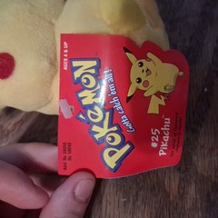 Vintage Collectible 1998 Pokemon Pikachu Plush Bean Toy #25