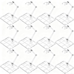 12PC HG144 Adjustable Action Figure Display Holder Base Doll Model Support Stand