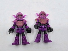 Lot 2 Imaginext Blind Bag Series 4 Purple Evil Space Robot Pulp Sci-Fi 1950s