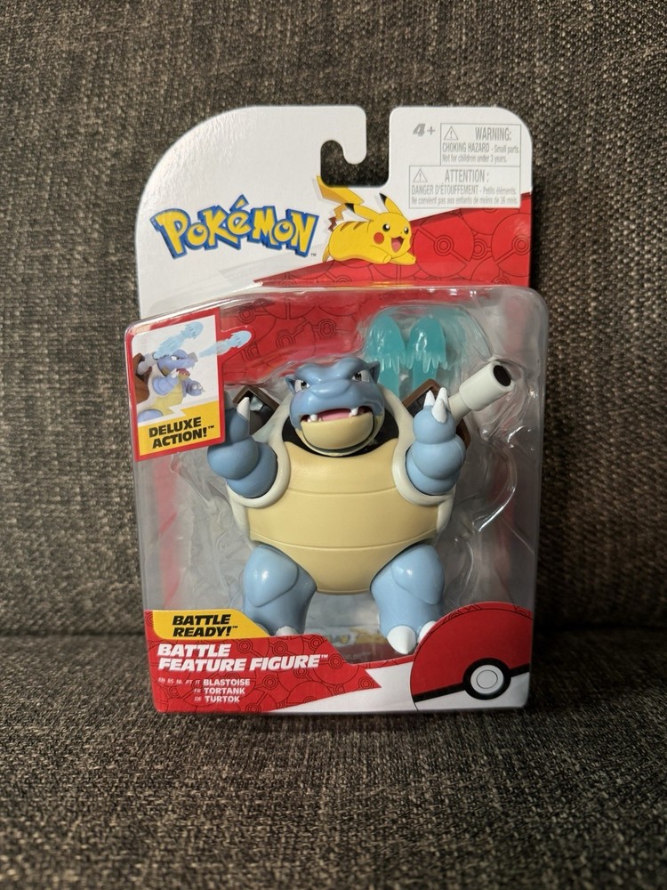 Jazwares Pokémon Blastoise Battle Feature Figure Articulated Action Figure