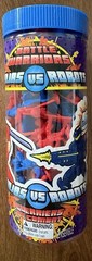 Battle Warriors NINJAS vs ROBOTS 96 Plastic FIGURES 2014 BlipToys RedBlue Sealed