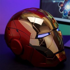 USA! AUTOKING 1:1 Iron Man MK5 Helmet Mask Wearable Voice-control Golden Helmet
