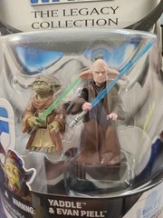 Star Wars The Legacy Collection Yaddle & Evan Piell Figures BD19 NOC Hasbro 2008