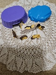 Vintage 1990s Puppy In My Pocket Collie Dog Family Bella Mom & 4 Puppy Dogs