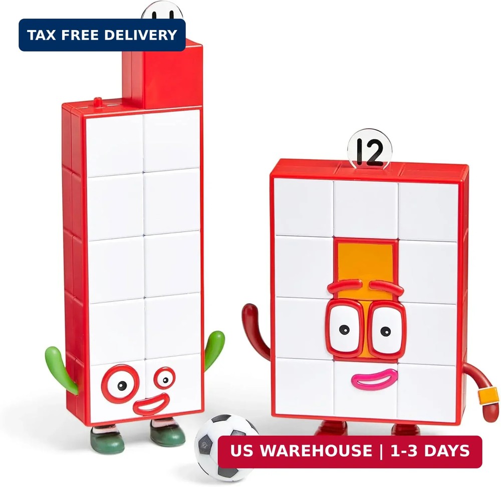 hand2mind Numberblocks Friends Eleven and Twelve Figures, Numbers for Toddlers,
