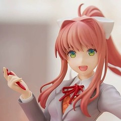 18CM Anime Doki Doki Literature Club Monika Action Figure Model Toy Collection