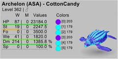 Archelon CottonCandy TOP STATS Ark Survival Ascended PVE