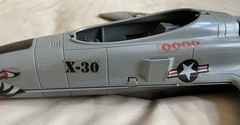 Vtg 1986 Hasbro G.I. Joe X-30 Gray Conquest Fighter Jet Aircraft Toy Airplane