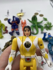 Vintage Power Rangers Figure Lot Flip Head Pink Red Green Yellow Peckster Zedd