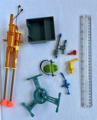 Vtg 1980’s-90’s TMNT Action Figure Parts & Accessories Lot 8 Pc Pre Owned 5.5oz