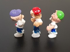 Vintage 1992 Bluebird Mighty Max Figures Lot of 3 Red Green Purple Hat Used