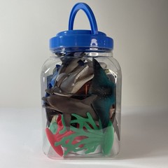 Bee Happy Plastic Ocean Animal Toy Set 25 Pieces Marine Sea Life Tub Ages 3+ NEW
