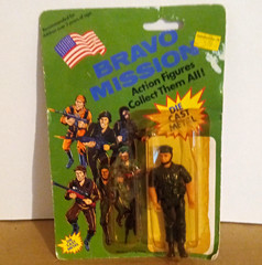 Bravo Mission Die-Cast Metal Soldier Action Figure Military & Adventure Black