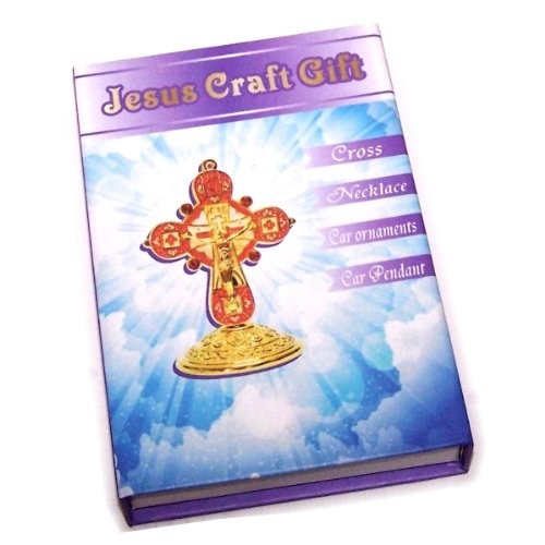 Christian gift pack in a special gift box – Bronze /Golden table Crucifix
