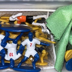 Kaskey Kids Soccer Guys Complete Set Two Teams 23 Figures New pieces Broken Lid