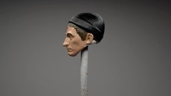 1:12 custom painted common goon, thug, thief, generic bad guy head sculpt