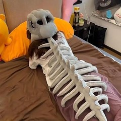 Dino Plush, Wearable Dinosaur Skeleton Plush, Cosplay Outfit & Themed Party Prop