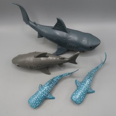 Boley Shark Figures Toy Set Whale Shark Great White Lot of 4