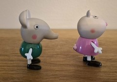 Official Peppa Pig 5 Figure Lot George Edmond Elephant Suzy Sheep ABD Ltd 2.5″