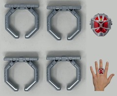 Bandai Kamen Rider Wizard Driver DX Official Ring Parts Adult LL-Size / Set of 4