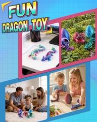 3D Printed Dragon Eggs Mysterious Toy Gifts for Kids Teens 4 Pcs