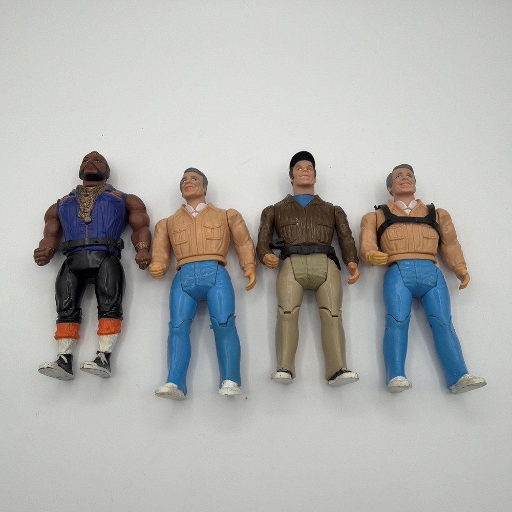 1983 Lot Of 2 The A-Team Murdoch Mr T John Hannibal Smith 6 Inch Figures A Team