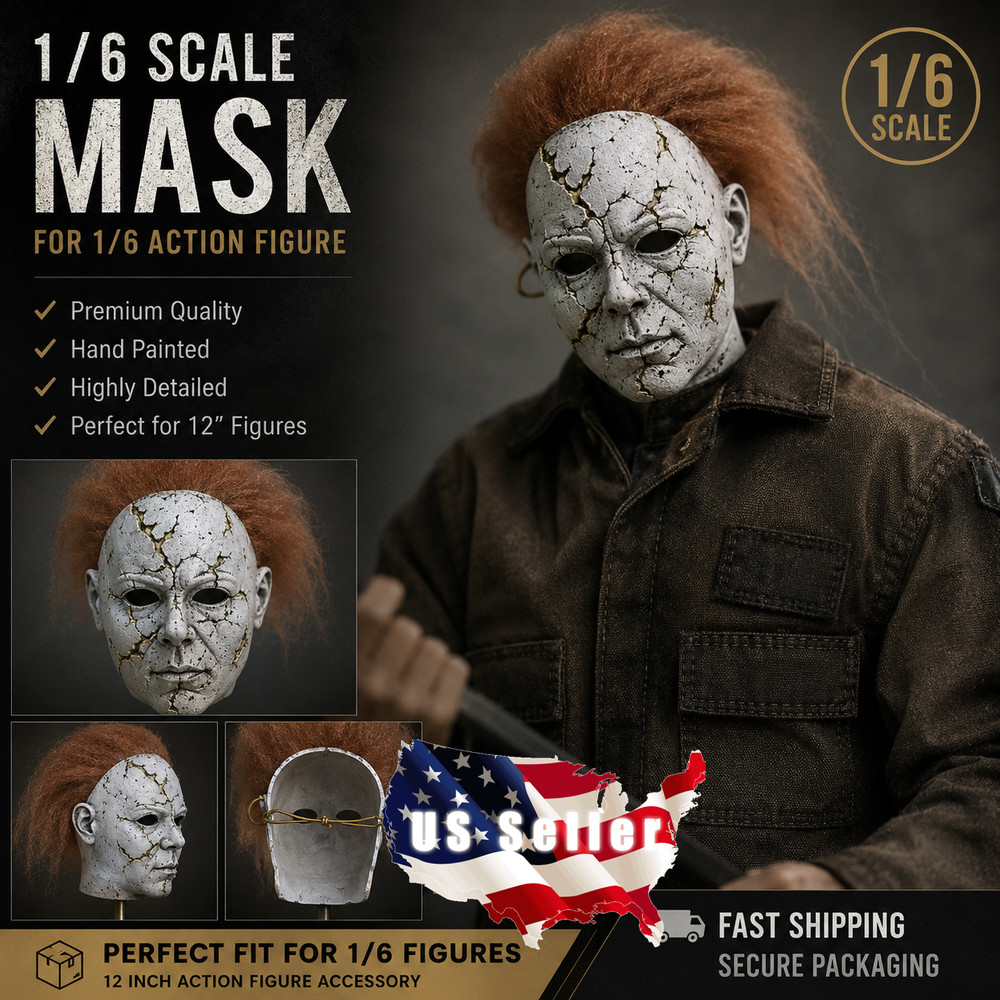 1/6 Horror Mask Custom Michael Style Mask Fit 12″ Hot Toys PHICEN Action Figure
