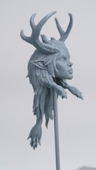 Fantasy D&D Mythic Legions Elaria Oakshade Head v3 1:12 Resin 3d Print