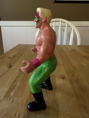 Sting WCW 1990s OSFTM, LJN and Big Rubber style; green pants; very clean; 6.5 in