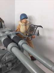 1/6 CUSTOM WW2 US NAVY BOFORS 40MM ANTI AIRCRAFT GUN BATTERY + 2 CUSTOM FGURES