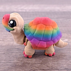 Articulated Tortoise Fidget Toy – Choose Style – 3D Printed Desk Pet or Keychain