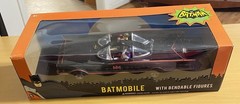 Batman Classic 1966 TV Series Batmobile with 3″ Bendable Figures by NJCroce New