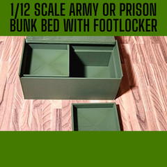 MILITARY or PRISON BUNK Bed With Free Footlocker. G.I. Joe Classified, Marvel