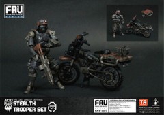 EXCLSV* Acid Rain 1/18 3.75” STEALTH TROOPER MOTORCYCLE gi joe Action Figure SET