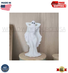 Gothic Ghost Girl Figurine Spooky Halloween Desk Decor Collectible Ornament Art