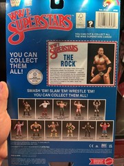 WWE LJN lot of two Stone Cold Black Card and The Rock Blue Card 8” Figures