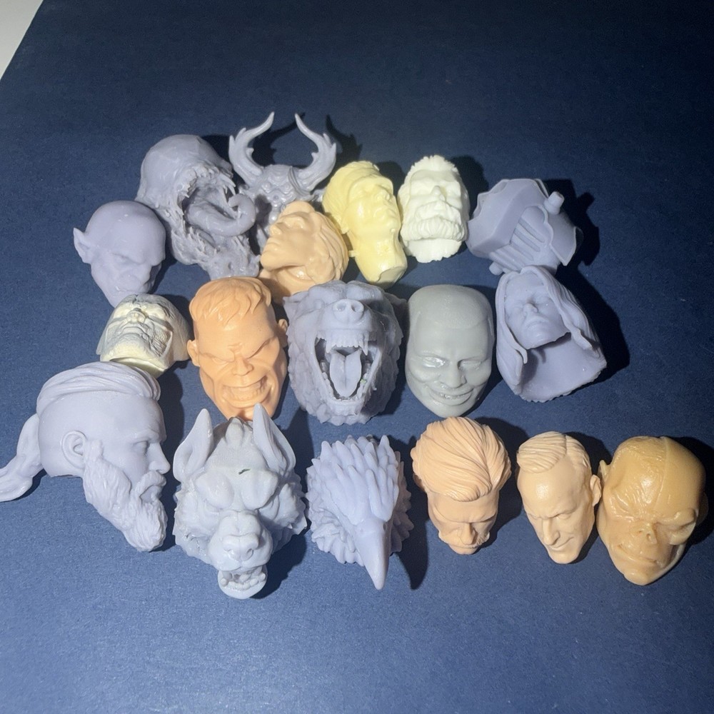 Marvel Legends DC Comics 3D Printed Heads Lot Bundle Customizable Heads BAF