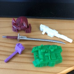 Complete Transformers G1 Pretender Bludgeon Resin Reproduction Accessory Lot