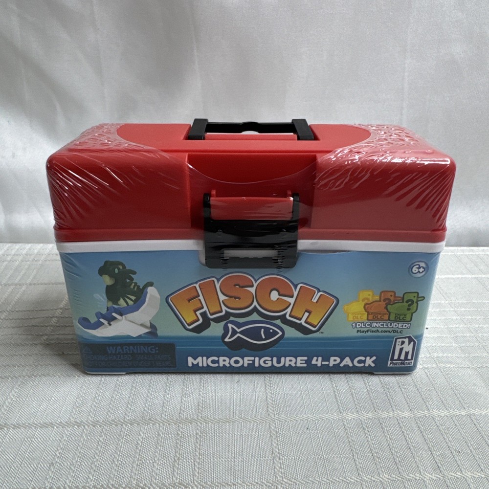 PhatMojo Fisch Collectible Micro Figure 4 Pack Red Tackle Box BRAND NEW SEALED