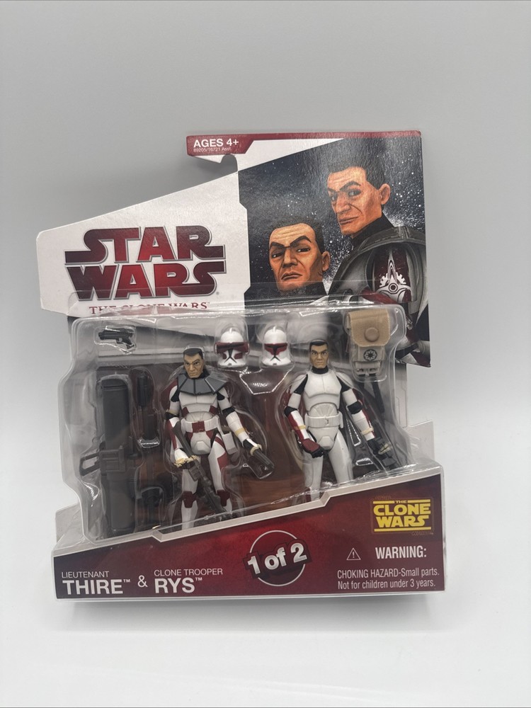 Star Wars The animated Clone Wars 2009 Lt. Lieutenant Thire & Clone Trooper Rys