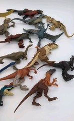 Jurassic World DNA Scan Code Figures Lot Of 17 Strike Attack Small Dinosaurs