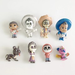 HOT 8pcs/set Movie Pixars COCO Cute Character Figure Model Toys