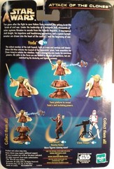 Star Wars AOTC Yoda Jedi Master with levitation action, ’02 #23 Blue Card Hasbro