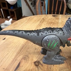 ZURU Robo Alive T-Rex Walking Robotic Dinosaur with Sounds Gray Red Lot Of 2