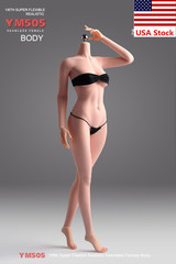 YM505 1/6 Female Pale Sexy Large Breast Flexible Body&Details For 12”Figure