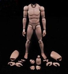 1/6 Male Narrow Shoulders Muscular Joint Body For 12” Action Figure Model Doll